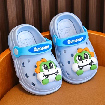  Летние детские сандалии для девочек Мальчик Мюли Малыш Нескользящие тапочки Мультфильм Infantil для уютной детской садовой обуви
