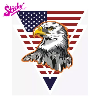 ЛИПКИЙ 3D белоголовый орлан США автомобильные наклейки американский флаг автомобильная наклейка наклейки для RV Авто Мотокросс Гонки Ноутбук Шлем Багажник Стена