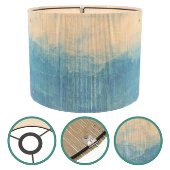  Люстры Европейский акварель Градиентный принт Абстрактный бамбуковый абажур Украшение дома E27 Винтовой стол