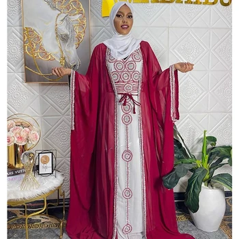 Марокко Дубай Кафтан Фараса Абайя Платье Свадебное Нарядное Платье из двух частей