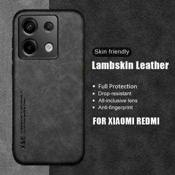 Модный чехол для телефона из кожи овчины для Xiaomi Redmi Note 13 12 11 10 Pro Plus 12S 11S 10S K70 K60 K50 Ultra Автомобильный магнитный чехол