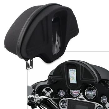 Мотоцикл Однокарманный смартфон Ветровое стекло Сумка Для Harley Electra Glide EFI FLHT Black
