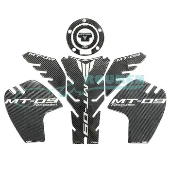 Мотоцикл Углеродное волокно Топливный бак Наклейки Защита накладки на бак для Yamaha MT 09 MT09 2022 Moto Наклейки Аксессуары Модифицированные детали