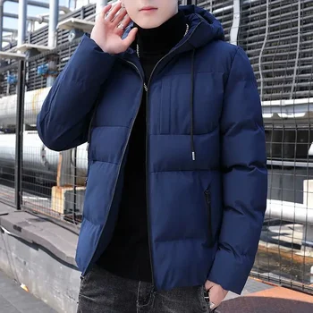 Мужской пуховик Мужские мягкие пальто с капюшоном Современная теплая одежда Набивка Парки в корейском стиле Одежда Роскошь Новый Внешний Молодой
