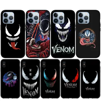 Мягкий чехол для телефона Marvel Venom для iPhone 14 13 12 Mini 11 Pro XS Max X XR 6 7 6S 8 Plus + SE