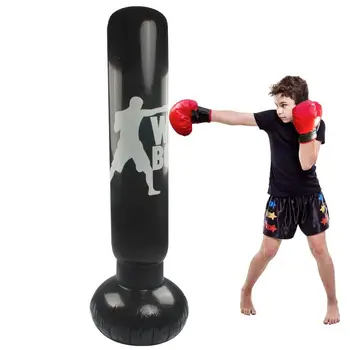 Надувная боксерская груша Тренировочная песочная мешок с подставкой Сброс давления Упражнение Боксерская сумка Детские спортивные тренажеры Оборудование для фитнеса
