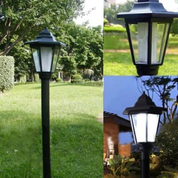  Наружная лампа для двора Шестиугольный пол на солнечных батареях Светодиодная садовая лампа Внутреннее освещение