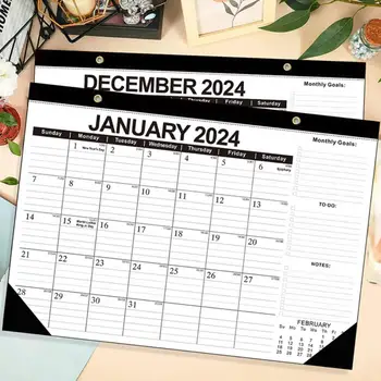 Настенный календарь Привлекательный дизайн календаря Прочный легко читаемый настенный настольный календарь на 18 месяцев на 2024.1-2025.6 Русский