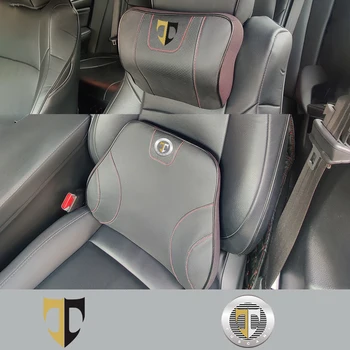 Натуральная кожа Мягкая память Автомобильное сиденье Подголовник Подушка для шеи Удобная подушка для Hyundai XG300 XG350 Xcent Venga Tuscani Excel