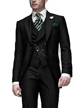  Несколько цветов Изготовленные на заказ свадебные мужские костюмы жениха 3 шт. Смокинги Джентльмен Элегантное модное платье (пиджак + брюки + жилет + галстук)