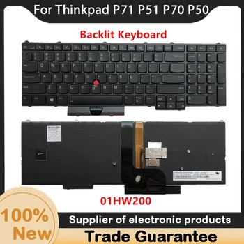 Новая клавиатура с подсветкой на английском языке (США) для ноутбука Lenovo Thinkpad P71 P51 P70 P50 Клавиатура с подсветкой 01HW200 00PA288 00PA370