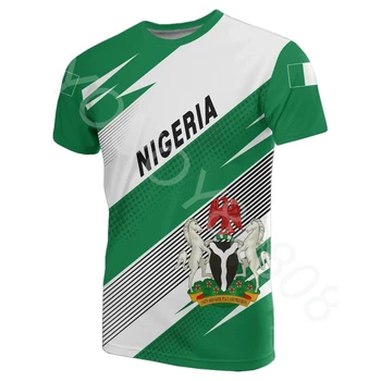 Новая летняя мужская одежда Африканский регион Футболки Футболки с нигерийским флагом Футболки с принтом в стиле гордости Повседневные футболки в уличном стиле Харадзюку