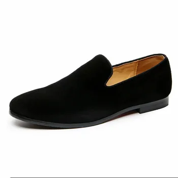 Новая мода Остроконечная замшевая обувь оксфорд для мужчин Роскошный дизайнерский джентльмен Свадебный выпускной Вечерняя обувь Sapato Social Masculino