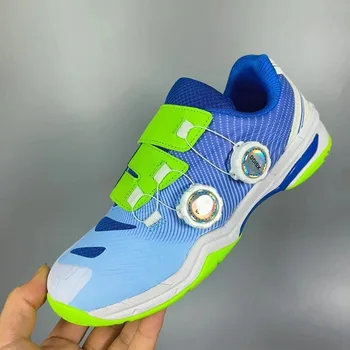 Новые кроссовки для бадминтона для пар Противоскользящие мужские теннисные туфли Бренд Дизайнерская обувь для бадминтона Женская обувь для настольного тенниса с быстрой шнуровкой