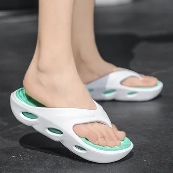 Новые мужские тапочки EVA Мягкие нескользящие шлепанцы Модная легкая комфортная повседневная пляжная обувь для мужчин и женщин Zapatos