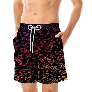 Новые пляжные шорты для мужчин Гавайские повседневные короткие брюки с 3D-принтом Cocoanut Tree Женский купальник Плавок Доска Спортивные спортивные спортивные шорты