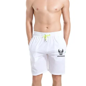  Новые шорты из полиэстера Мужские летние дышащие однотонные брюки Повседневная беговая модная пляжная одежда