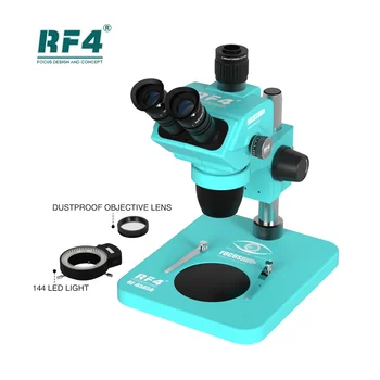 Новый RF4 6565R может непрерывно увеличивать стереоскопический триокулярный микроскоп с 6,5-65-кратным зумом для ремонта сварки мобильных телефонов