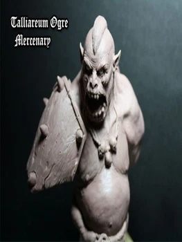 Новый В разобранном виде 1/8 Talliareum Ogre Mercenary Bust высокий 12 см Набор смолы DIY Игрушки Неокрашенная модель из смолы