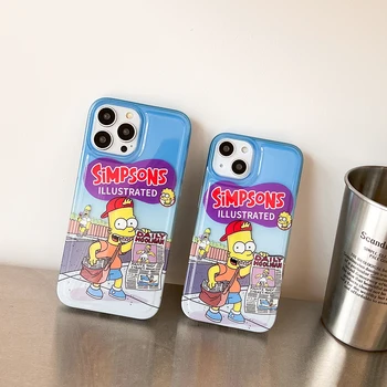 Новый чехол для телефона Anime Simpsons для IPhone 14 13 12 11 Pro Max X XR XS MAX 7 8Plus Мягкая резиновая задняя крышка с защитой от падения