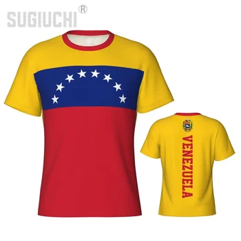 Обтягивающая спортивная футболка Флаг Венесуэлы Venezuelians 3D Для мужчин Женщины Футболки Трикотаж Одежда Футбол Футбольные болельщики Патриотическая футболка