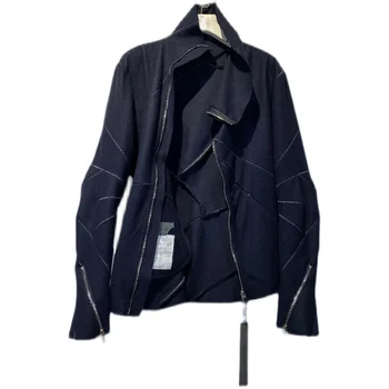 Одежда в авангардном стиле Темные асимметричные дизайнерские куртки для мужчин