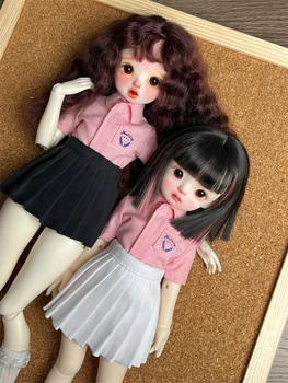 Одежда для куклы БЖД, подходящая для размера 1/6, милая кукольная рубашка колледжа, одежда для куклы БЖД, 1/6 комплекта, аксессуары для куклы (2 балла(ов))