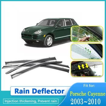 Оконные дефлекторы от дождя для Porsche Cayenne E1 9PA 2002~2010 Дождевые козырьки Дефлектор Защитные маркизы Укрытия Шторы Авто Аксессуары