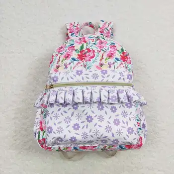 Оптовая западная детская цветочная фиолетовая цветочная сумка для малышей на открытом воздухе портативный подросток девочка мальчик детский бутик школьная сумка