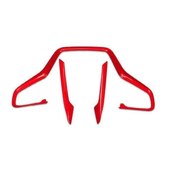  Отделка салона рулевого колеса красного автомобиля для Honda Civic 2016-2020 10Th Parts Аксессуары