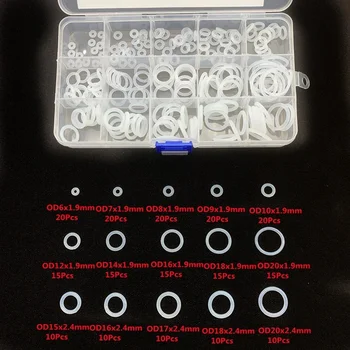  Пищевая силиконовая уплотнительная шайба для классификации уплотнительных колец 15 размер для уплотнения горячей воды Уплотнительное кольцо для подключения газа Белое уплотнительное кольцо Прокладка