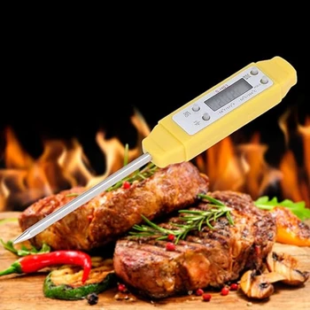 Пищевой термометр Инструменты для барбекю, Портативный, Термометры для мяса для приготовления пищи, Цифровой электронный карманный термометр для гриля Прочный