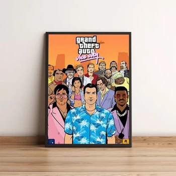 Плакат Grand Theft Auto Картины для спальни Украшение стен Живопись Дом и украшение Декоративные картины для гостиной