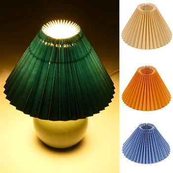  плиссированный абажур светильник японский стиль тканевая настольная лампа потолочный декор лампы крышки спальни абажуры аксессуар для освещения