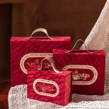 Подарочные коробки для подружек невесты с кожаной ручкой Коробка для вечеринок Бумага для вечеринок по случаю дня рождения Детский душ Свадебный бизнес Свадьба и помолвка