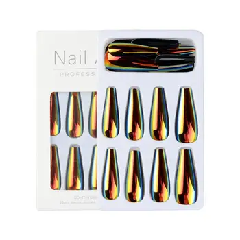 Поддельные таблетки для ногтей для дизайна ногтей Armor Ins Style Nail Art Длинные наклейки для ногтей Накладные ногти