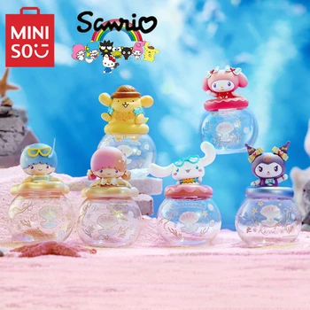 Подлинная MINISO Sanrio Слепая коробка Ocean Pearl Series Резервуар для хранения украшений Kawaii Авто Прикроватная настольная детская игрушка Мультфильм Подарок