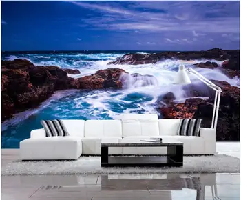 Пользовательские фото 3d обои Простой остров красивые пейзажи 3d фотообои панно обои для стен 3d домашний декор гостиной