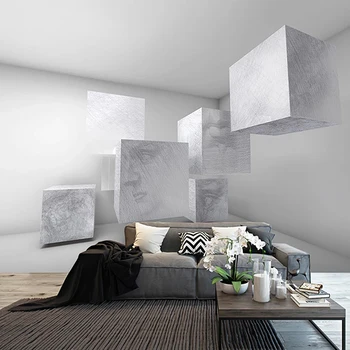 пользовательский 3D стерео геометрический эскиз обои гостиная спальня кабинет творческое искусство фреска кафе фон декор стены 3D фреска