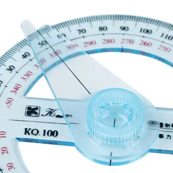  Портативный круглый 360 градусов Чертежные принадлежности Офисный измерительный инструмент Указатель Линейка Транспортир