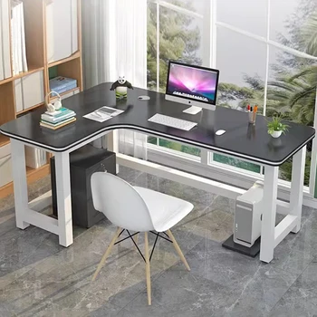 Представительский угловой офисный стол L-образный для хранения Стоячий европейский компьютерный стол Принадлежности Пол Mesa de Computador Мебель