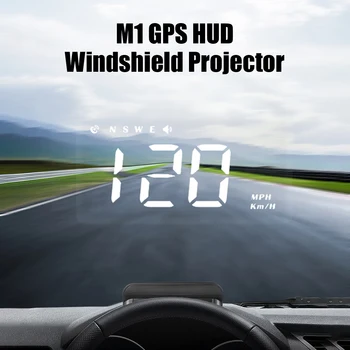 Проектор системы сигнализации превышения скорости M1 GPS HUD Автомобильные электронные аксессуары Бортовой компьютер Проектор лобового стекла Автомобильный проекционный дисплей