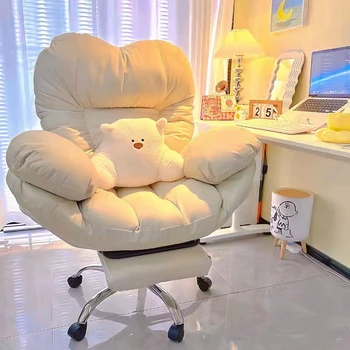  Простая современная спальня Утолщенный модернизированный ленивый компьютерный диван Кресло для макияжа Удобное откидное офисное кресло Домашняя мебель