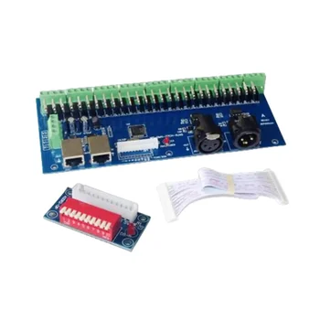 Простой 27-канальный декодер контроллера dmx512 27-канальный контроллер WS-DMX-27CH-RJ45-DIPC контроллер DMX512 9groups драйвер выхода RGB