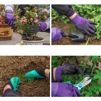 Рабочие перчатки Рабочие перчатки для садоводства Латексные перчатки Защитные для работы Сад Прочный Нескользящий Водонепроницаемый