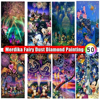 Размер изображения Волшебная пыль Алмазная живопись Микки Маус Disney 5D DIY Большой размер Мозаика Алмазная вышивка Стразы Домашний декор