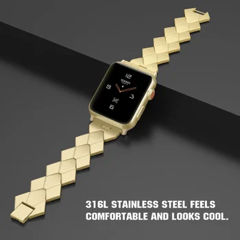 Ремешок для Apple Watch Band 9 8 7 41 мм 45 мм 40 мм 44 мм Браслет из нержавеющей стали Starp для аксессуаров iWatch Ultra 49 мм