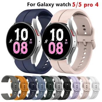 Ремешок для часов Samsung Galaxy 5/4 44 мм 40 мм / 5 pro / 4 Classic / Active 2 Силиконовый спортивный браслет Correa Galaxy Watch 3 41 45 мм ремешок