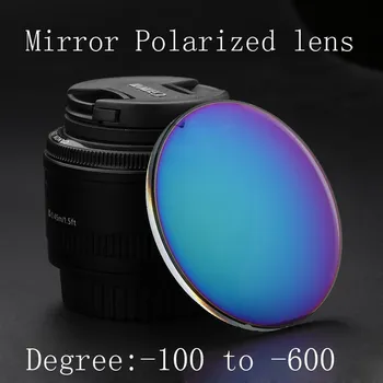Рецептурные фотохромные зеркальные поляризованные очки объектив Anti-blue 1.56 1.61 1.67