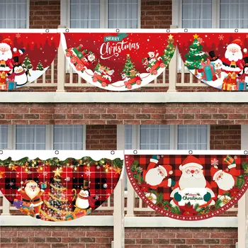 Санта-Клаус Рождественский флаг Флаг Баннер 2023 Рождественский висячий орнамент Счастливого Рождества Декор для дома Рождественские подарки Navidad Новый год